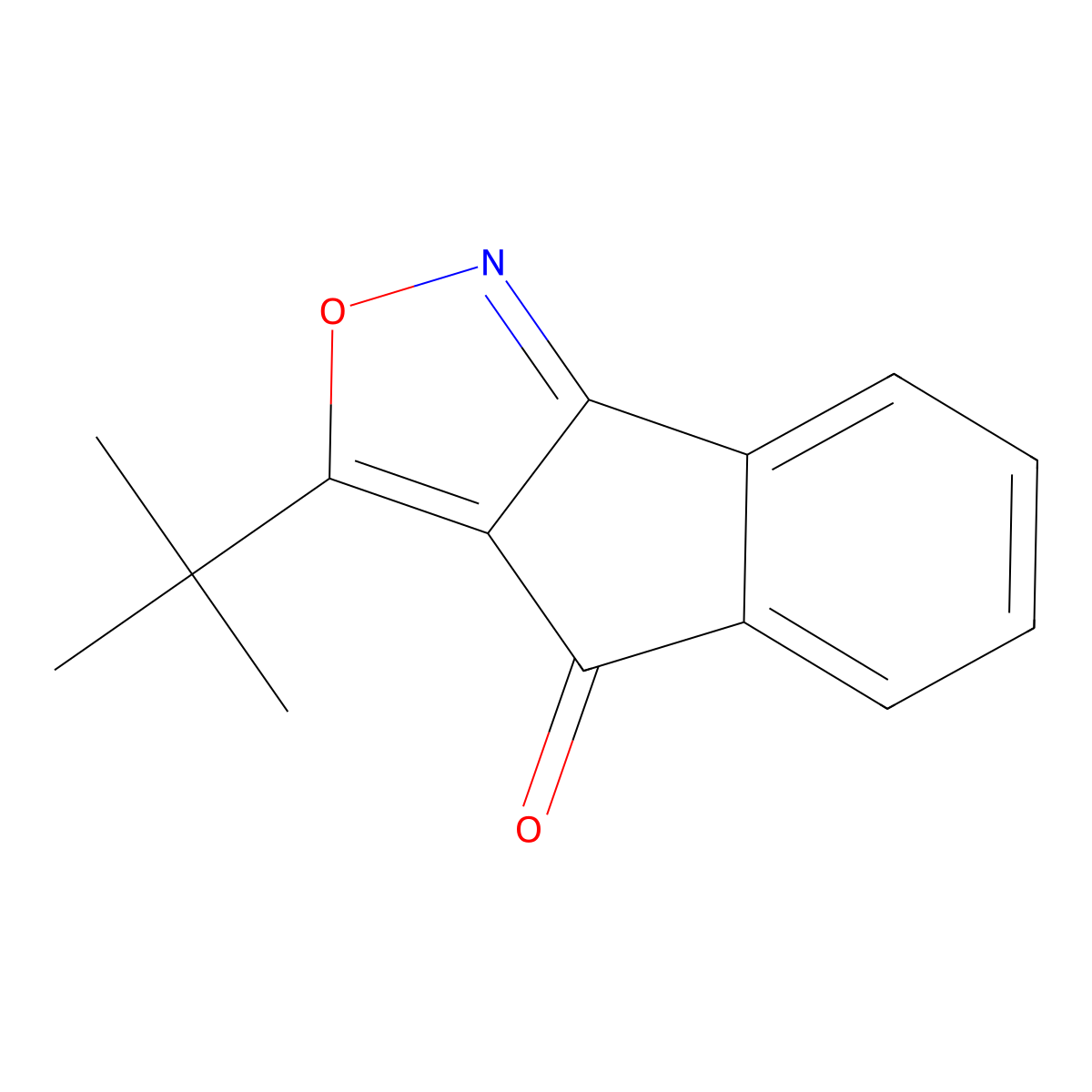 3-tert-Butyl-4H-indeno(1,2-c)isoxazol-4-one molecular structure, CAS 82501-28-8