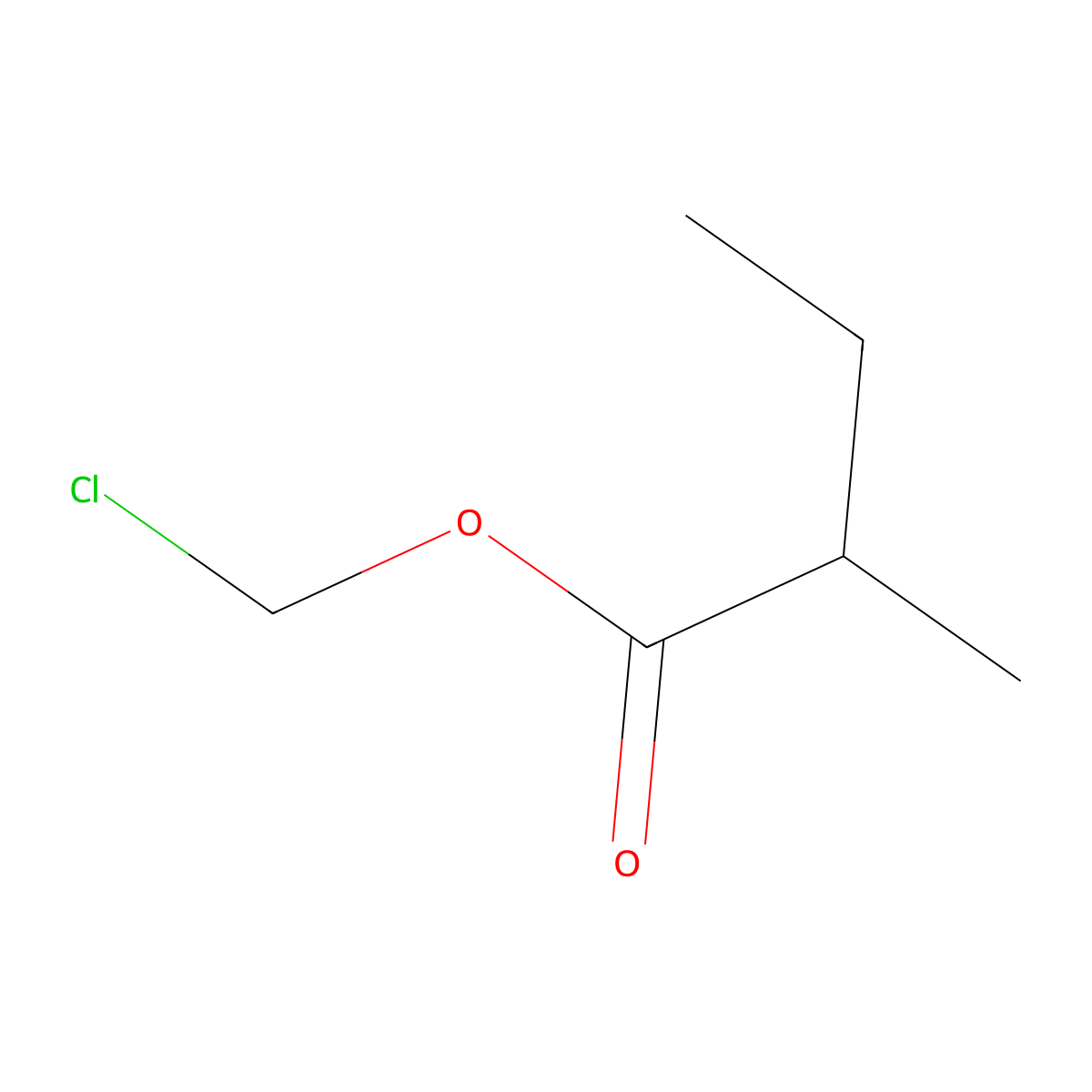 Chloromethyl 2-methylbutanoate molecular structure, CAS 82504-44-7
