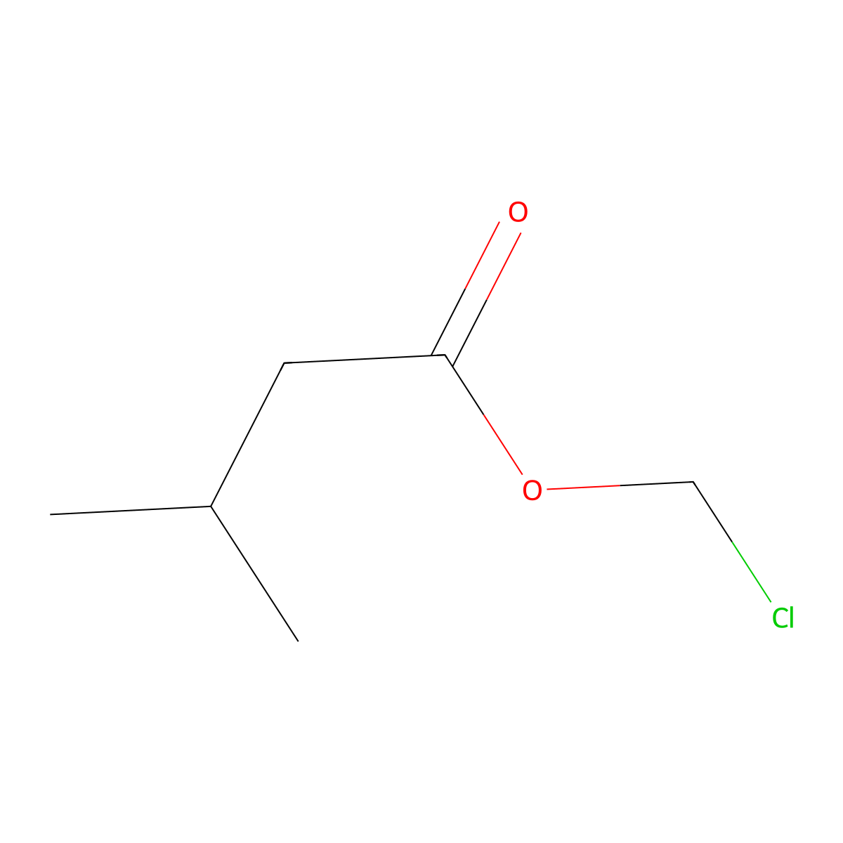 Chloromethyl 3-methylbutanoate molecular structure, CAS 82504-50-5