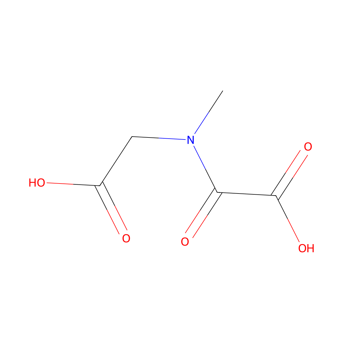 Glycine, N-(carboxycarbonyl)-N-methyl- molecular structure, CAS 82505-42-8