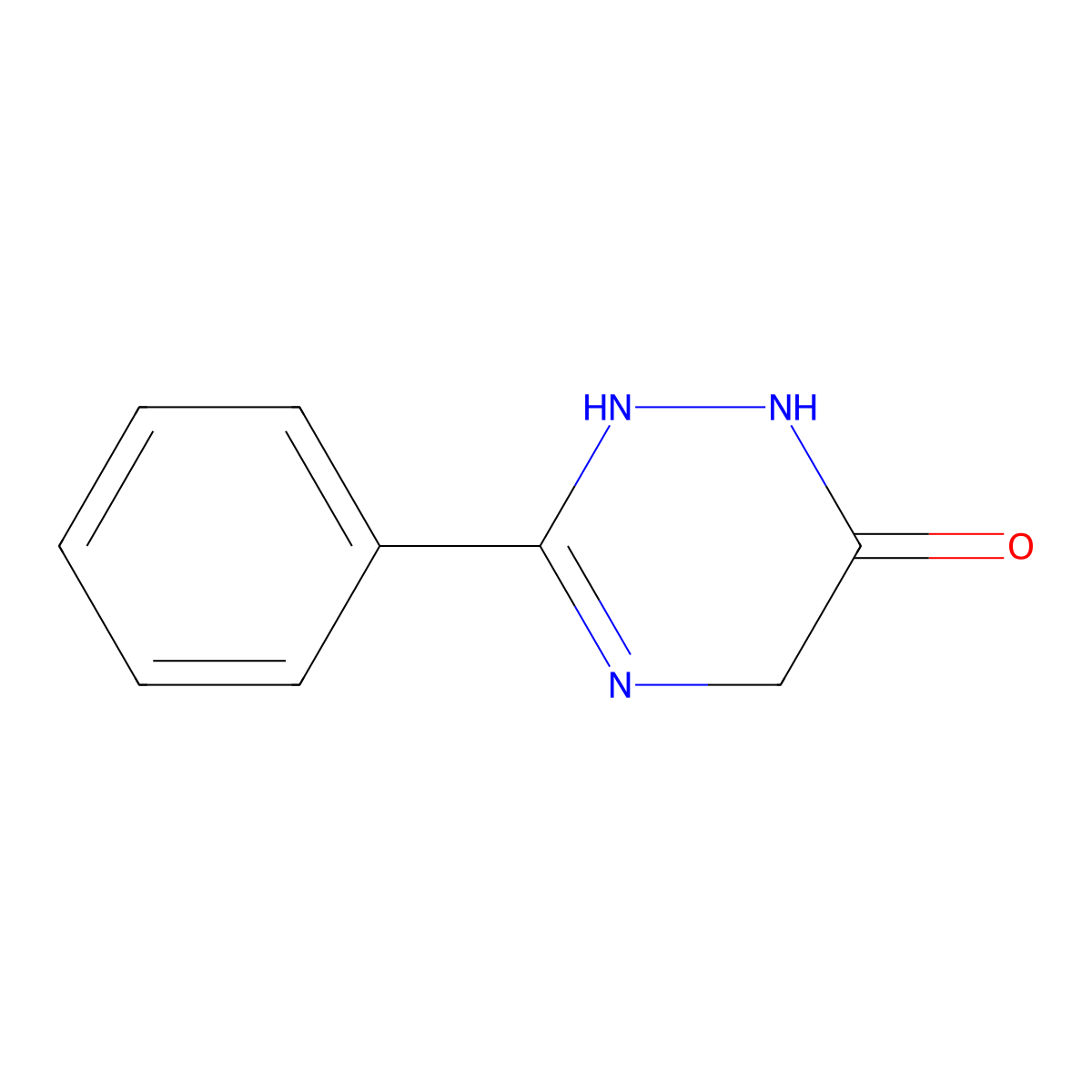 1,2,4-Triazin-6(1H)-one, 2,5-dihydro-3-phenyl- molecular structure, CAS 82507-66-2
