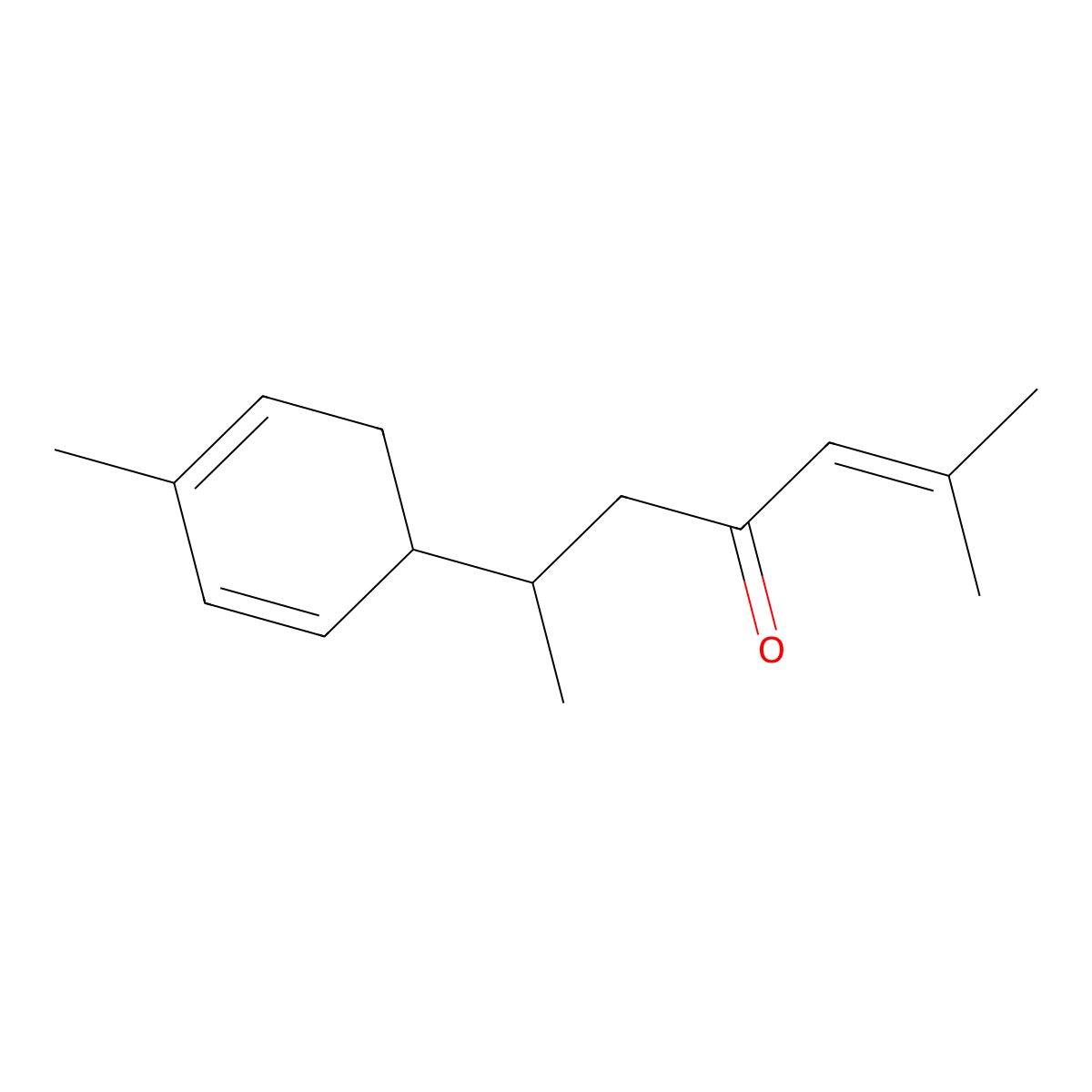 alpha-Turmerone molecular structure, CAS 82508-15-4