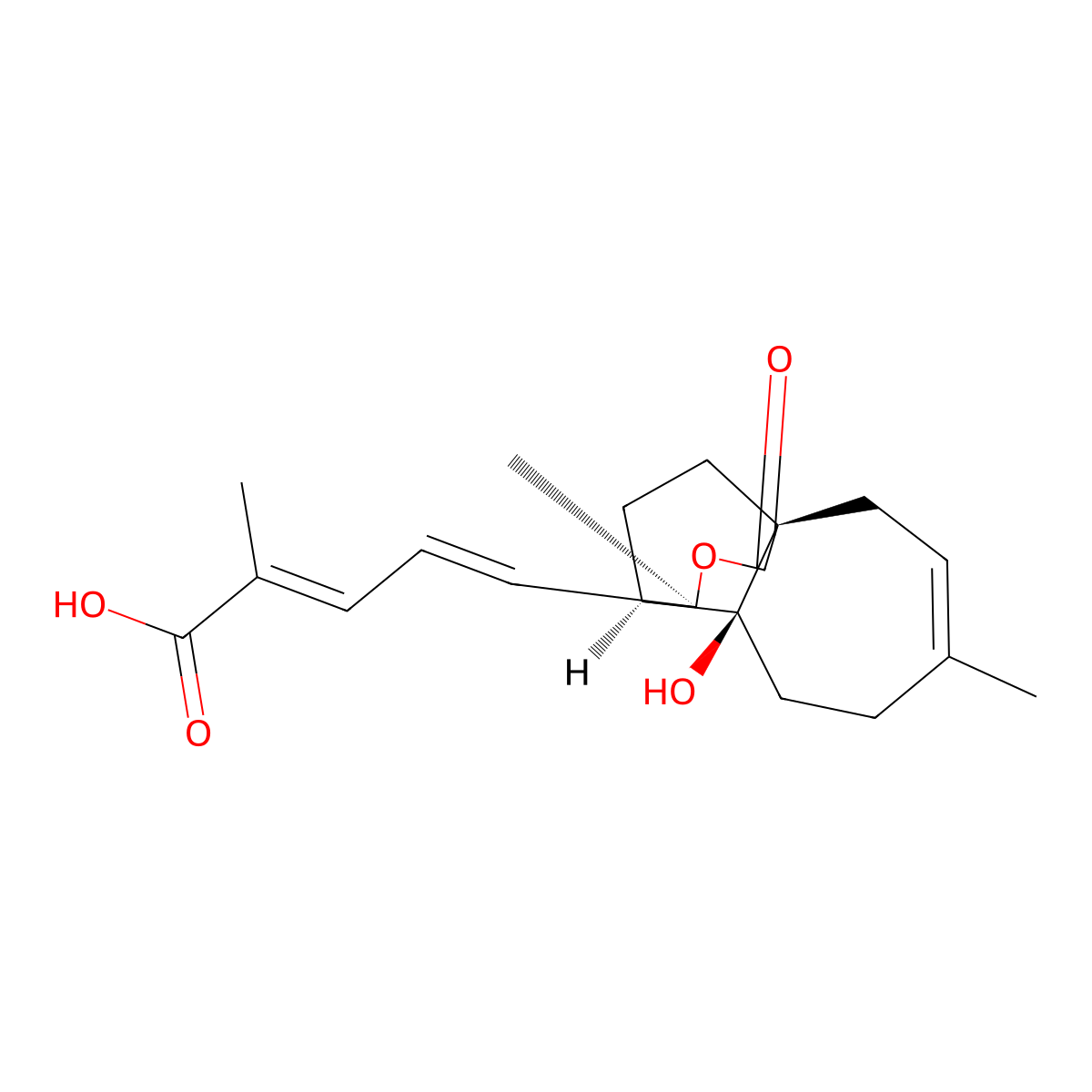 Deacetylpseudolaric acid A molecular structure, CAS 82508-37-0