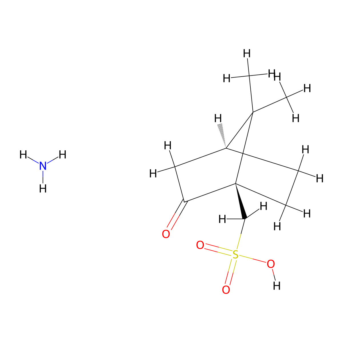 (1R)-(-)-10-Camphorsulfonic acid ammonium salt molecular structure, CAS 82509-30-6