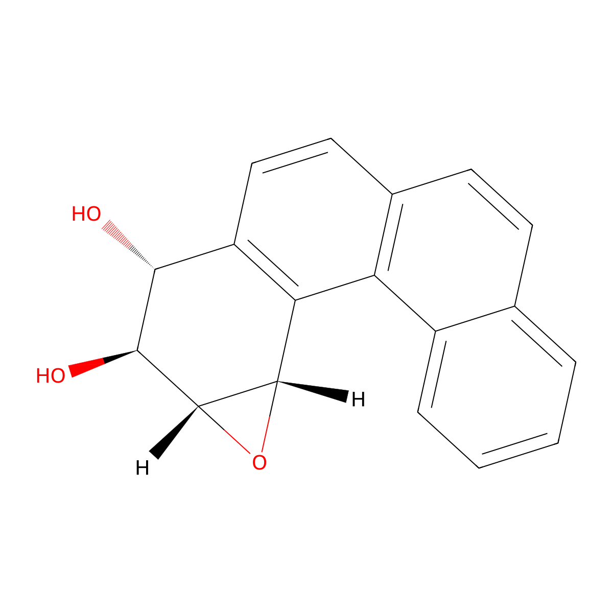 (1aR-(1aalpha,2alpha,3beta,11dalpha))-1a,2,3,11d-tetrahydrobenzo(5,6)phenanthro(3,4-b)oxirene-2,3-diol molecular structure, CAS 82510-56-3