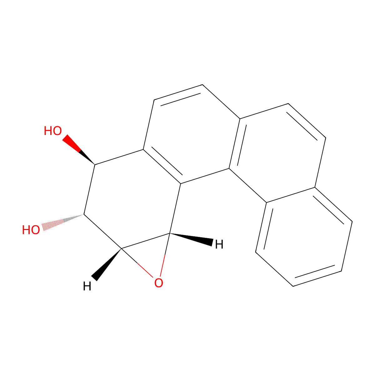 3,4-Dihydroxy-1,2-epoxybenzo(c)phenanthrene molecular structure, CAS 82510-57-4