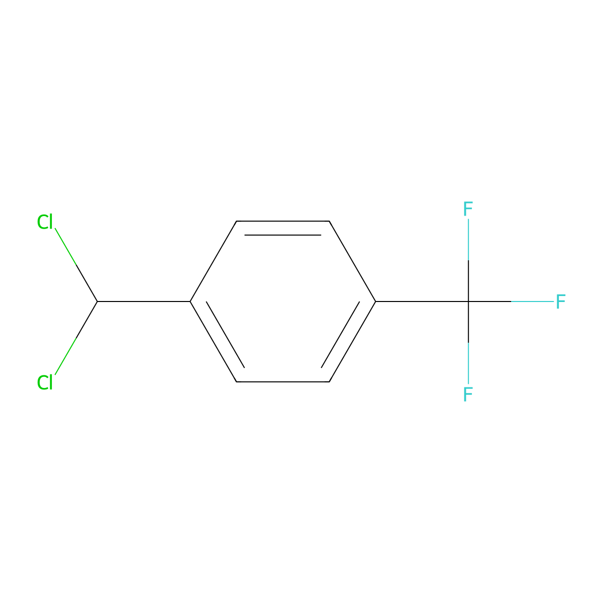 1-(Dichloromethyl)-4-(trifluoromethyl)benzene molecular structure, CAS 82510-98-3