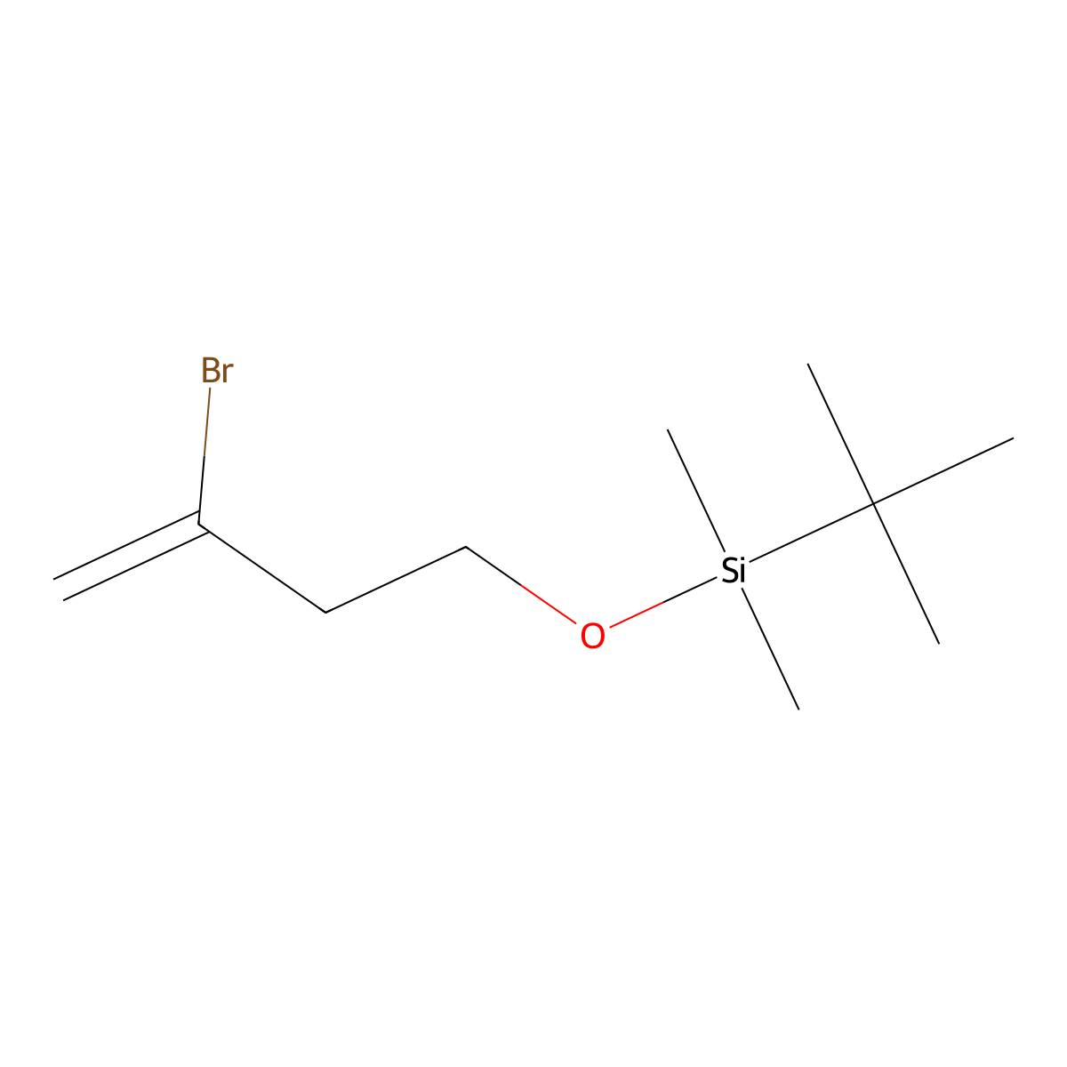 Silane, [(3-bromo-3-butenyl)oxy](1,1-dimethylethyl)dimethyl- molecular structure, CAS 82511-02-2