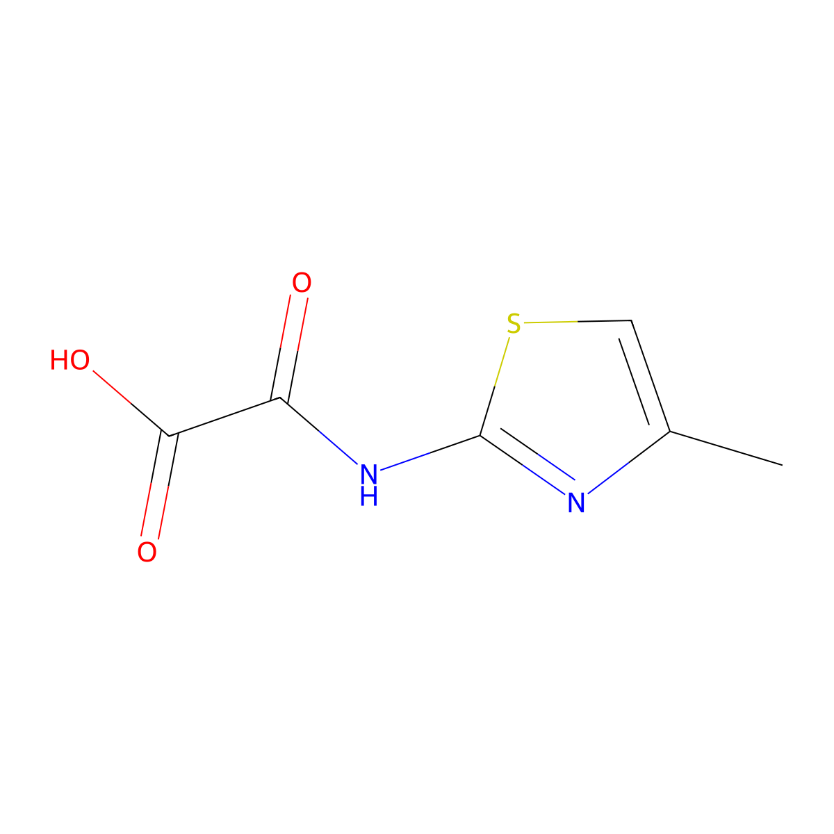 [(4-Methyl-1,3-thiazol-2-yl)amino](oxo)acetic acid molecular structure, CAS 82514-68-9