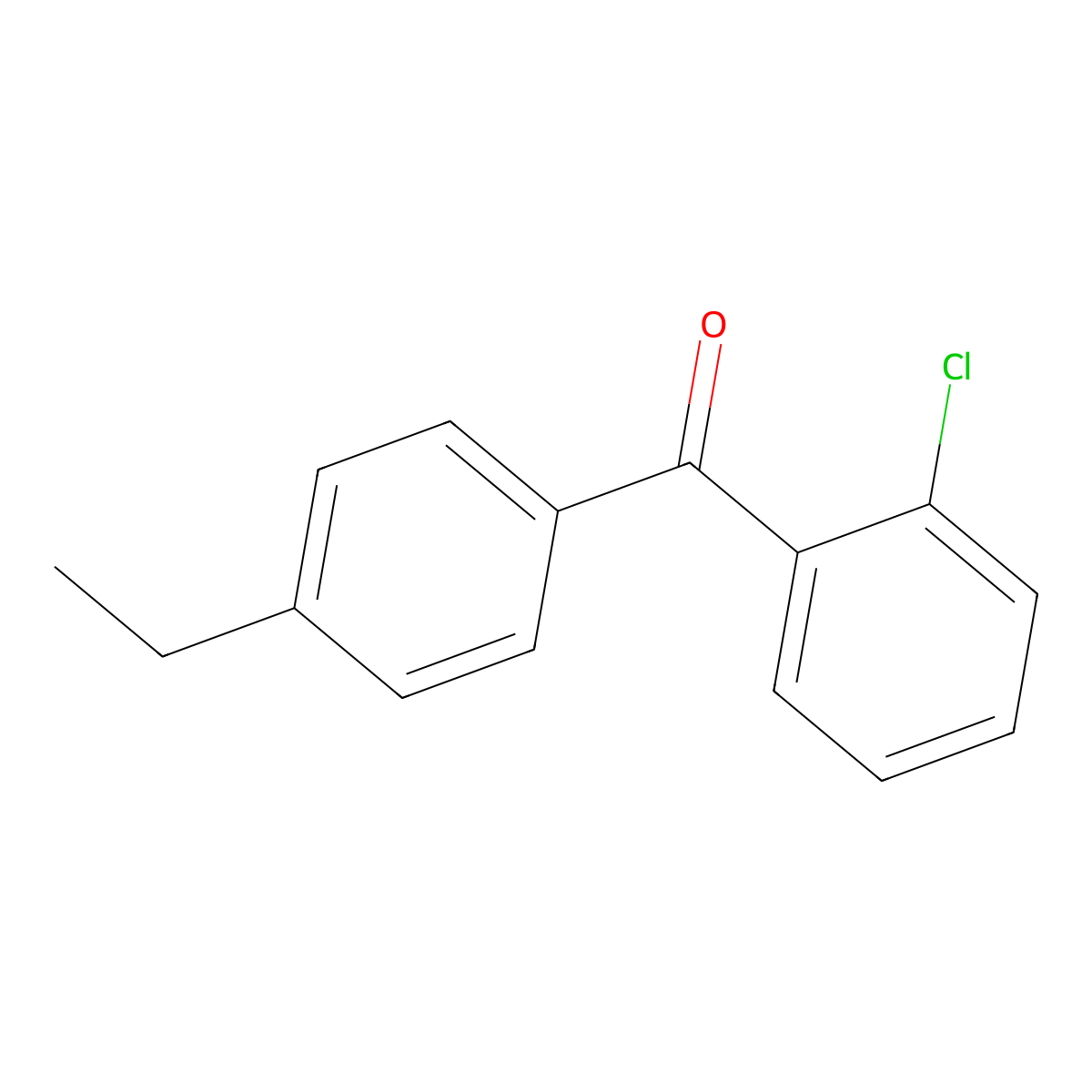 2-Chloro-4'-ethylbenzophenone molecular structure, CAS 82520-40-9