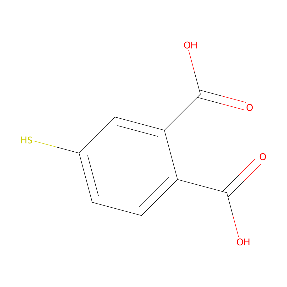 4-Mercaptophthalic acid molecular structure, CAS 82520-79-4