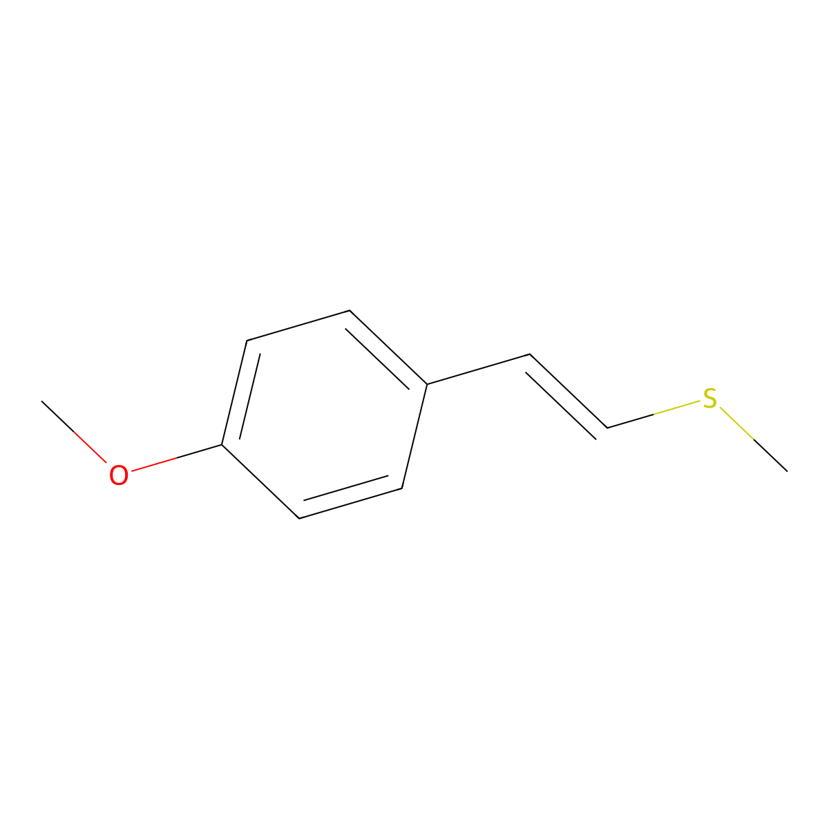 1-Methoxy-4-[2-(methylsulfanyl)ethenyl]benzene molecular structure, CAS 82525-08-4