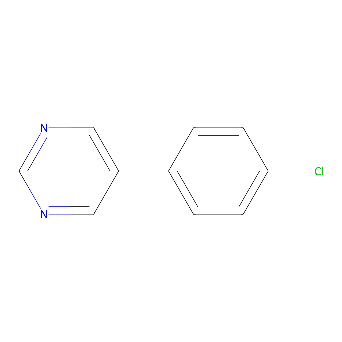 5-(4-Chlorophenyl)pyrimidine molecular structure, CAS 82525-17-5