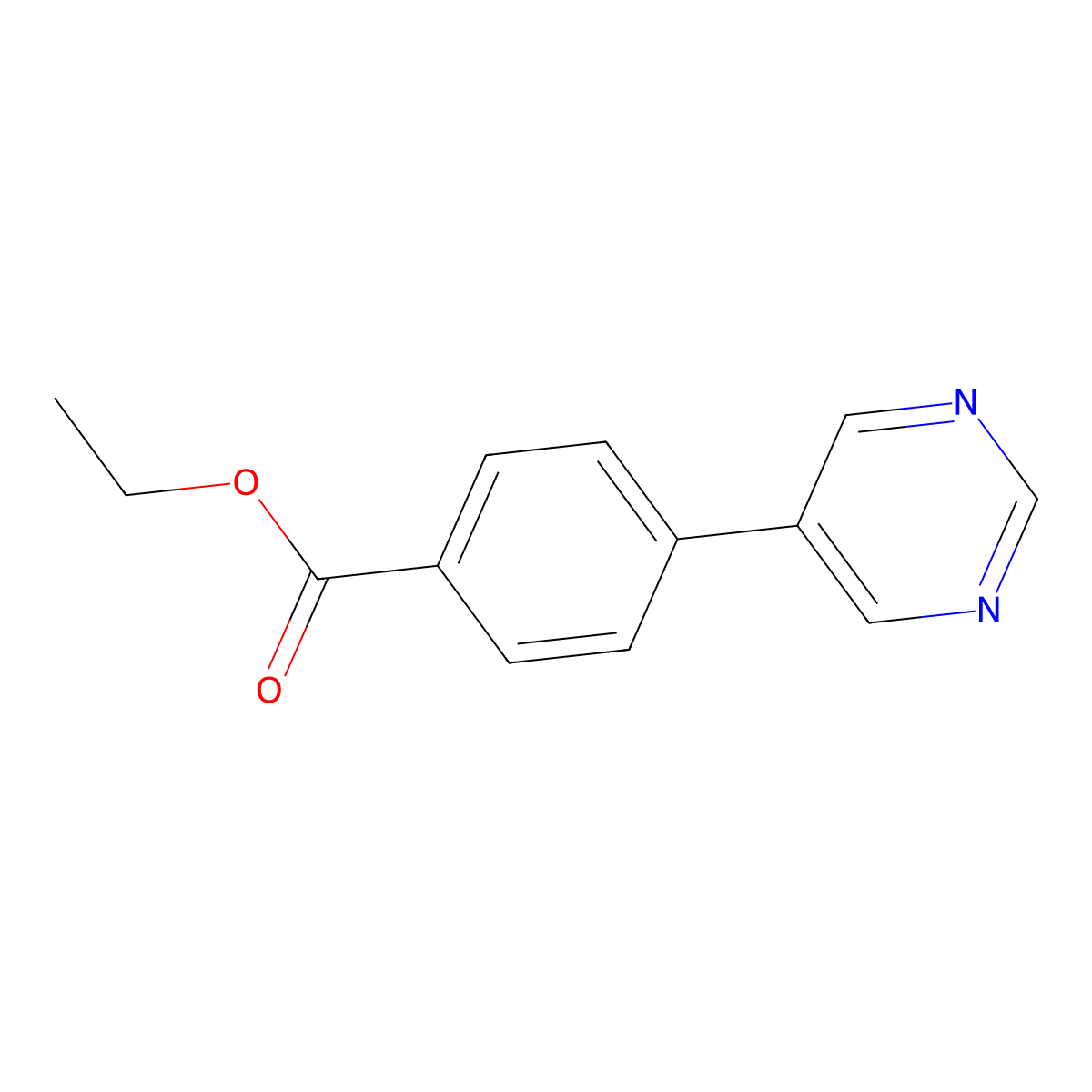 Ethyl 4-(pyrimidin-5-yl)benzoate molecular structure, CAS 82525-18-6