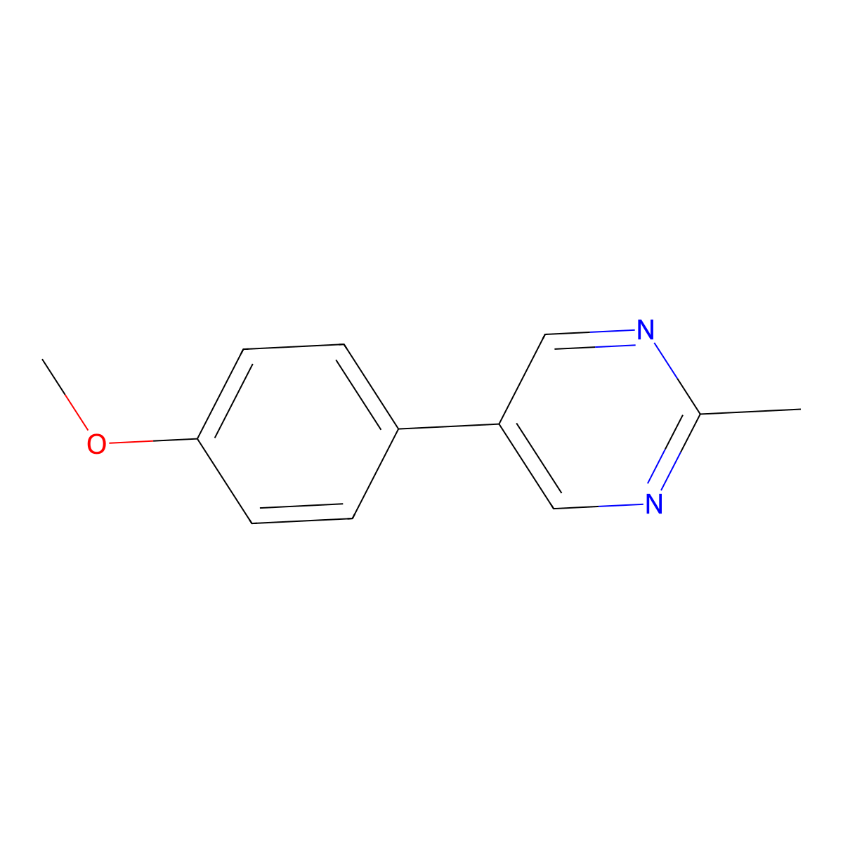 5-(4-Methoxyphenyl)-2-methylpyrimidine molecular structure, CAS 82525-20-0