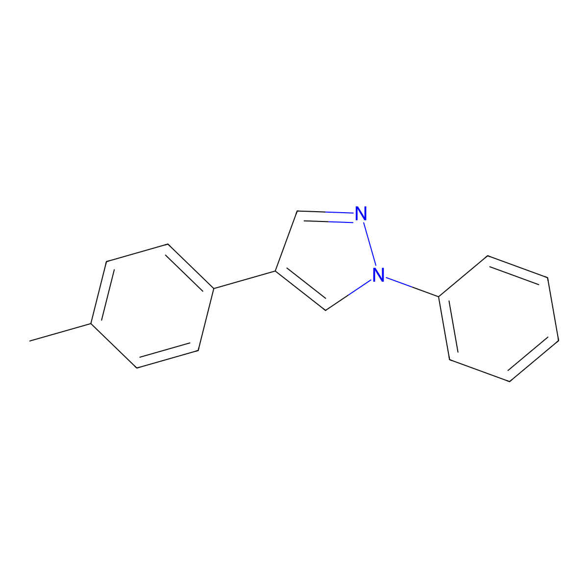 4-(4-Methylphenyl)-1-phenyl-1H-pyrazole molecular structure, CAS 82525-28-8