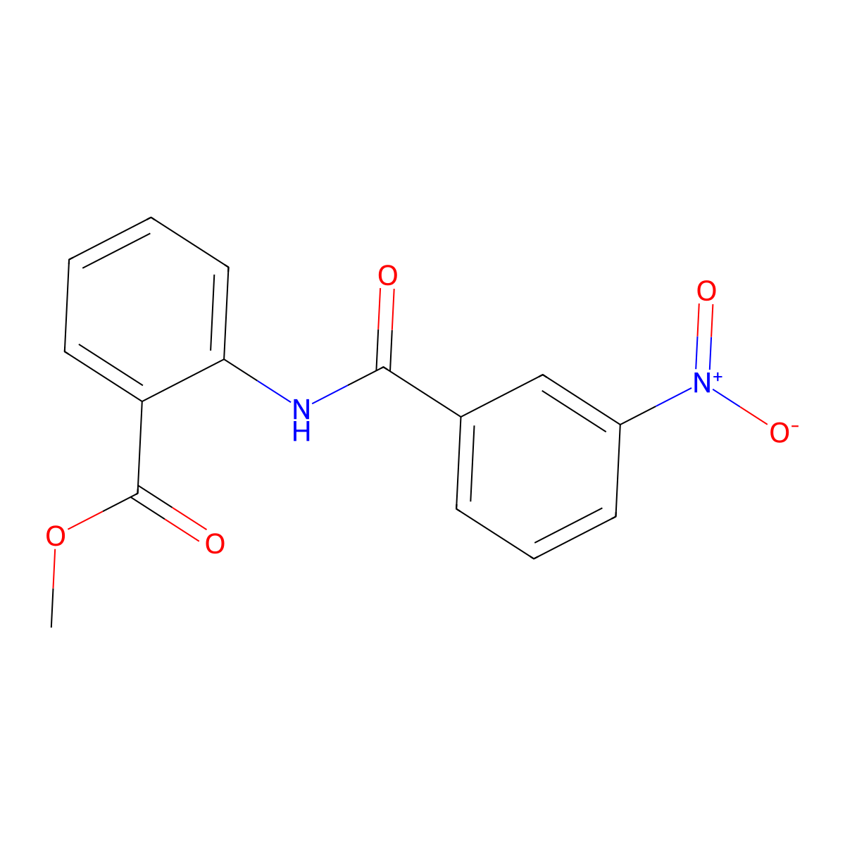 Methyl 2-[(3-nitrobenzoyl)amino]benzoate molecular structure, CAS 82525-37-9