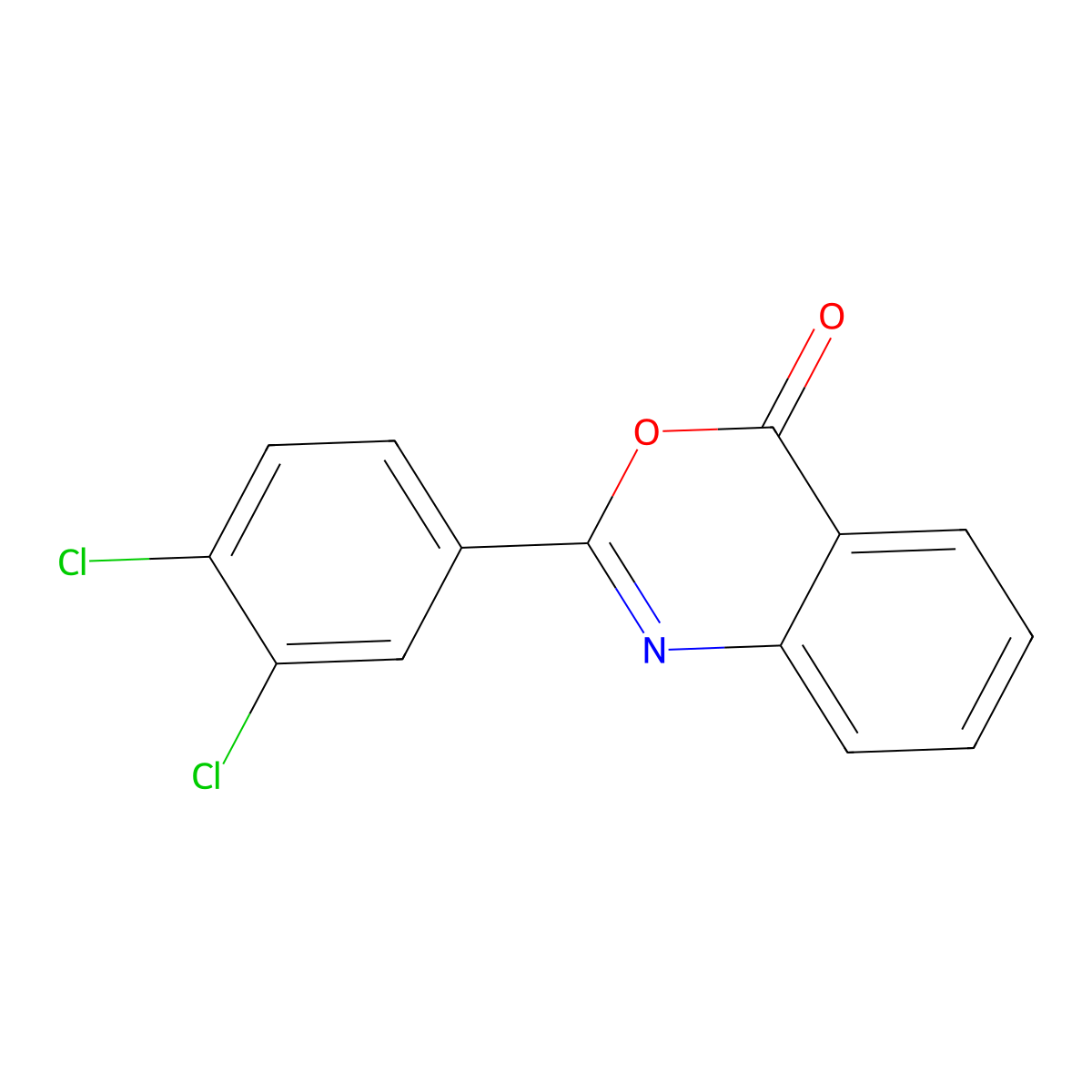 2-(3,4-Dichlorophenyl)-4H-3,1-benzoxazin-4-one molecular structure, CAS 82525-41-5