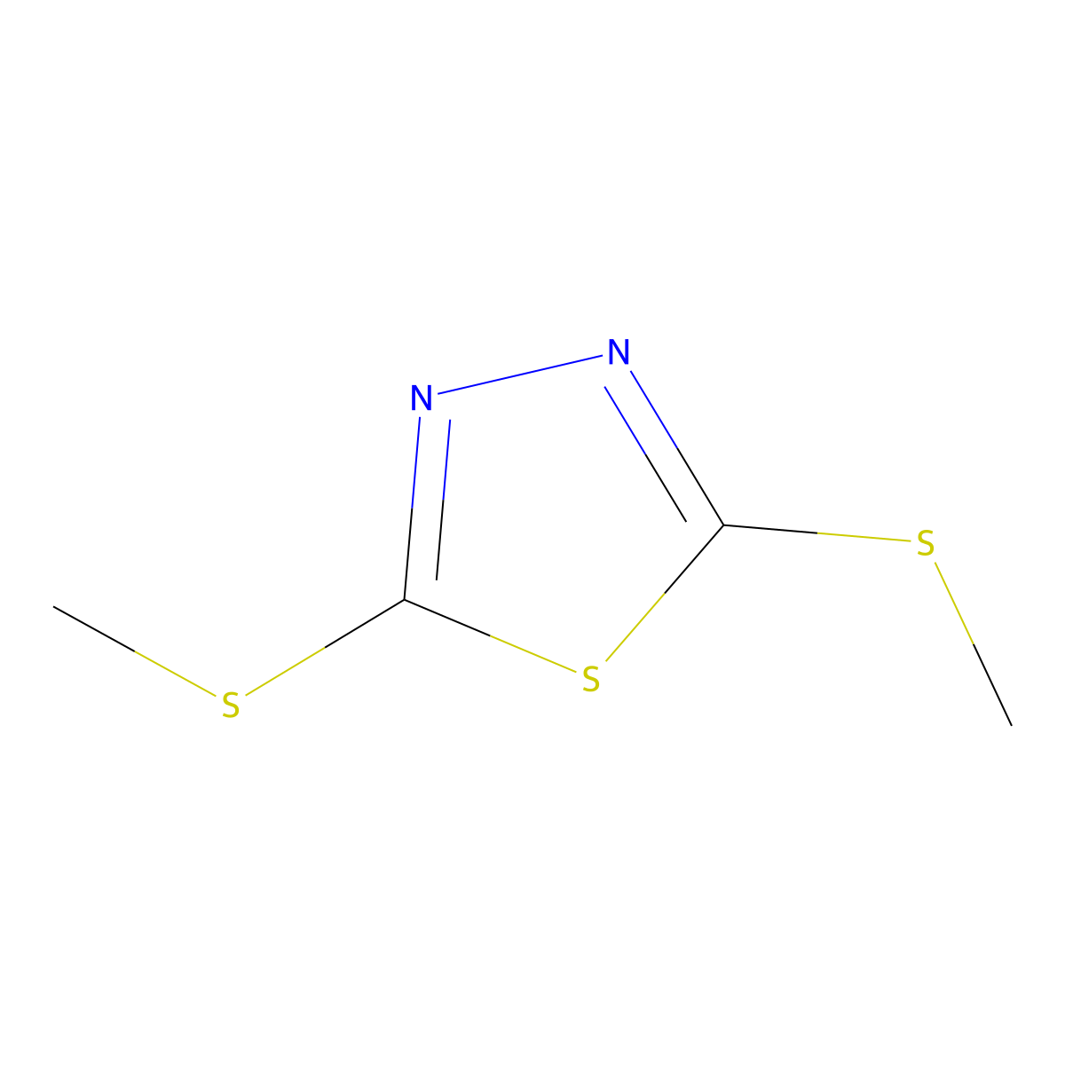 2,5-Bis(methylsulfanyl)-1,3,4-thiadiazole molecular structure, CAS 82525-43-7