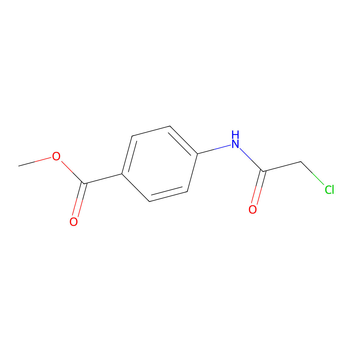 Methyl 4-(2-chloroacetamido)benzoate molecular structure, CAS 82525-64-2