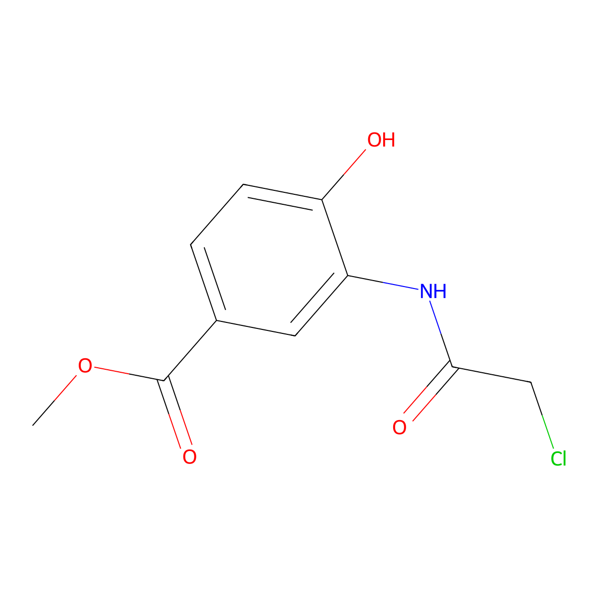 3-(2-Chloro-acetylamino)-4-hydroxy-benzoic acid methyl ester molecular structure, CAS 82525-66-4