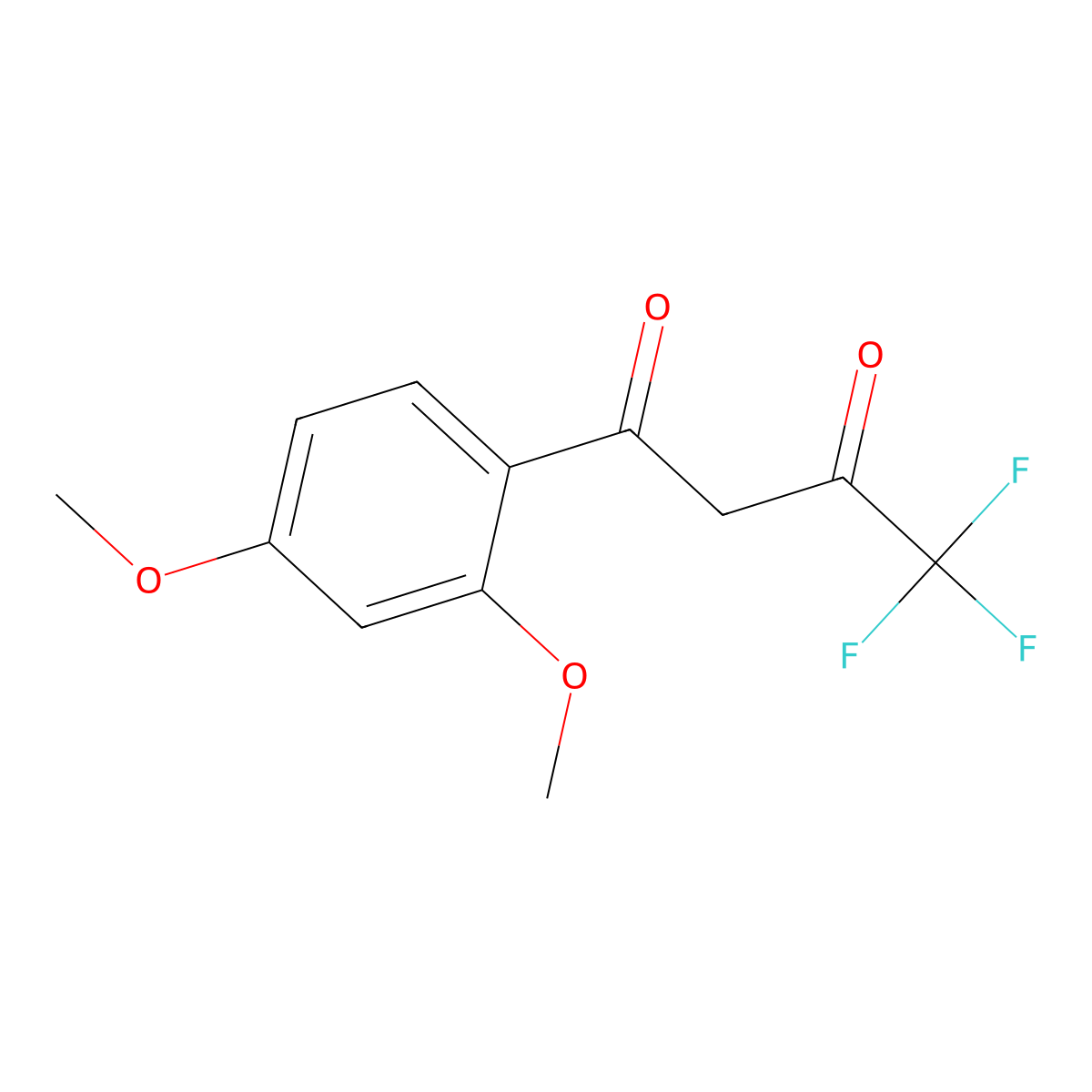 1-(2,4-Dimethoxybenzoyl)-3,3,3-trifluoroacetone molecular structure, CAS 82529-67-7