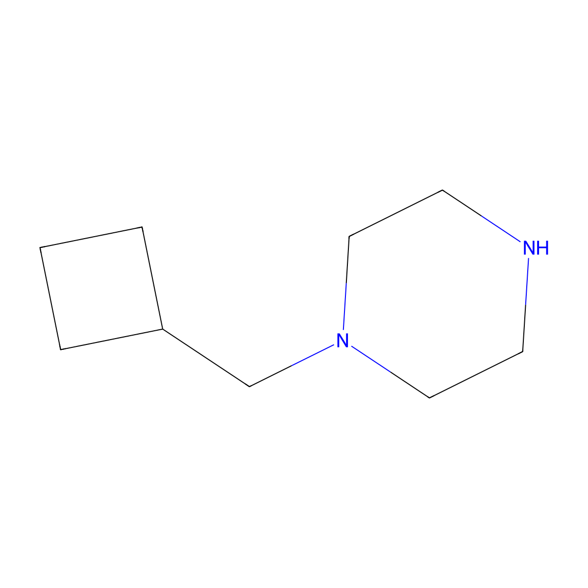 1-(Cyclobutylmethyl)piperazine molecular structure, CAS 82534-54-1