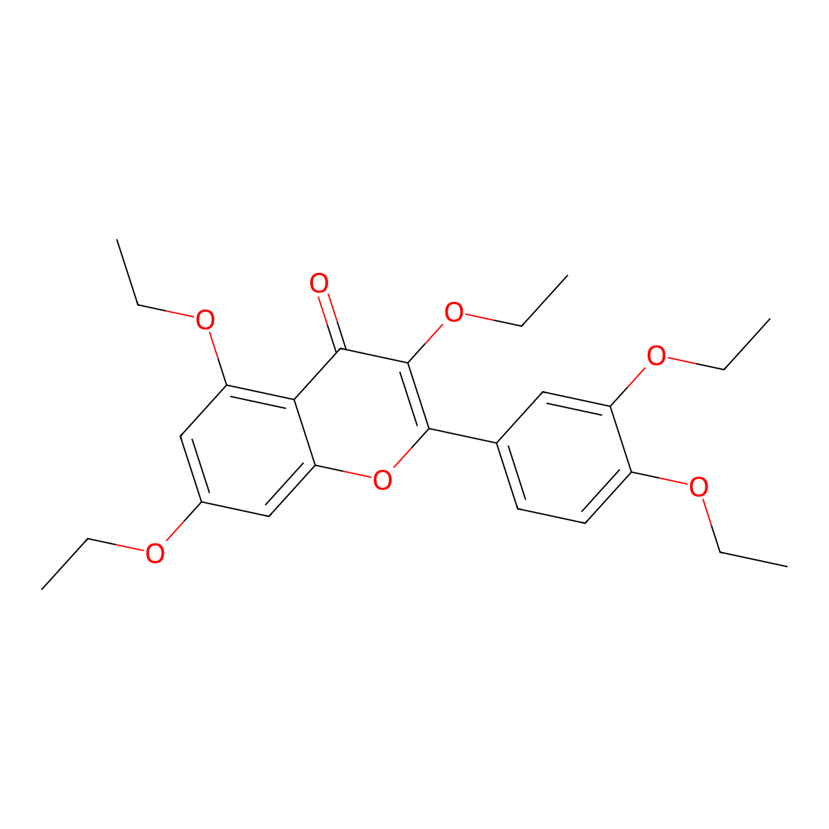 Penta-O-ethylquercetin molecular structure, CAS 82547-07-7