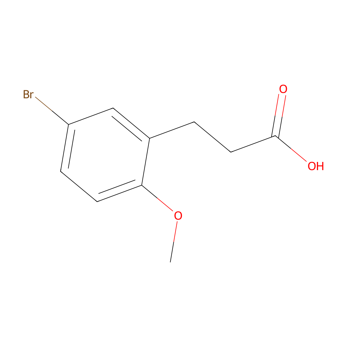 3-(5-Bromo-2-methoxyphenyl)propanoic acid molecular structure, CAS 82547-30-6