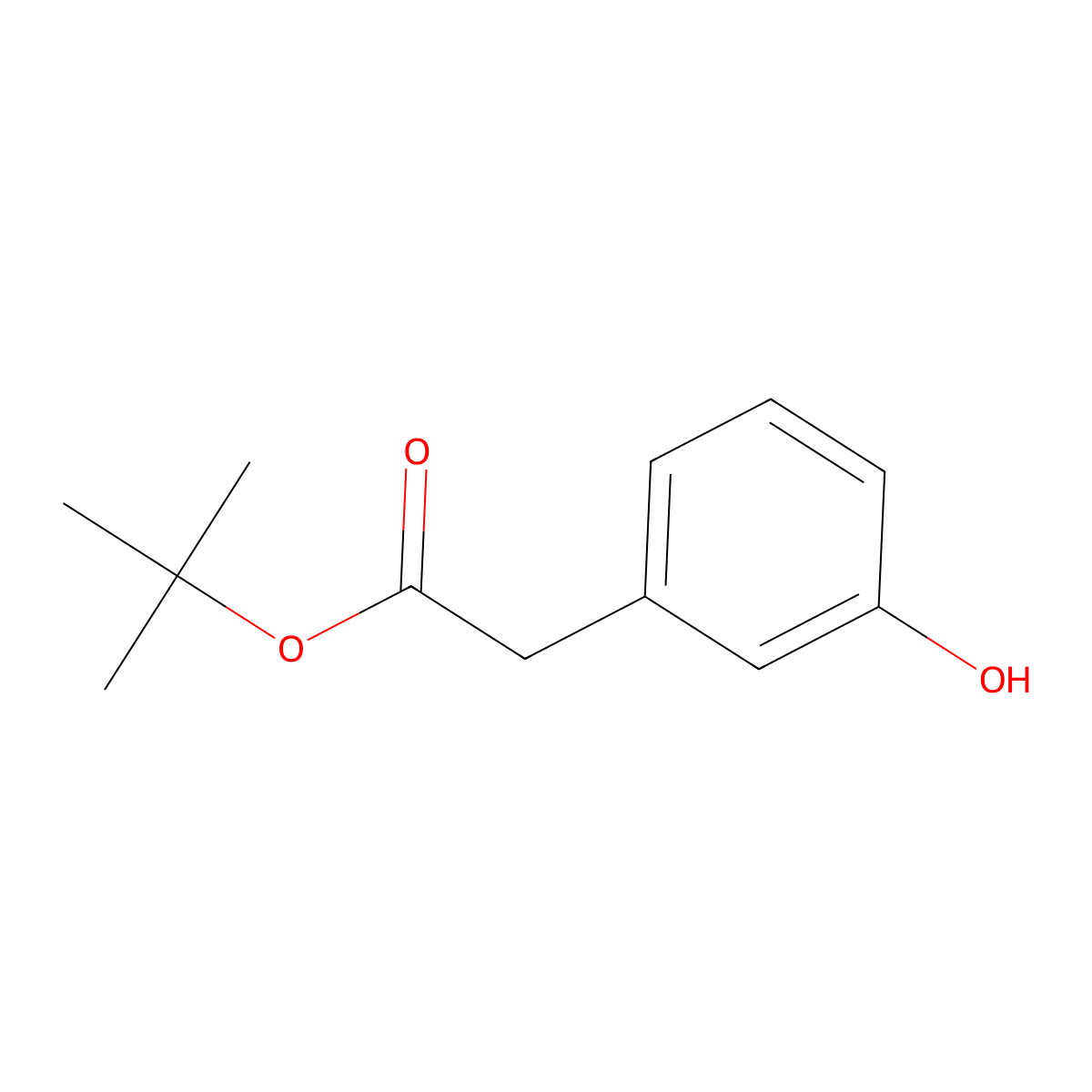 Tert-butyl 2-(3-hydroxyphenyl)acetate molecular structure, CAS 82548-54-7