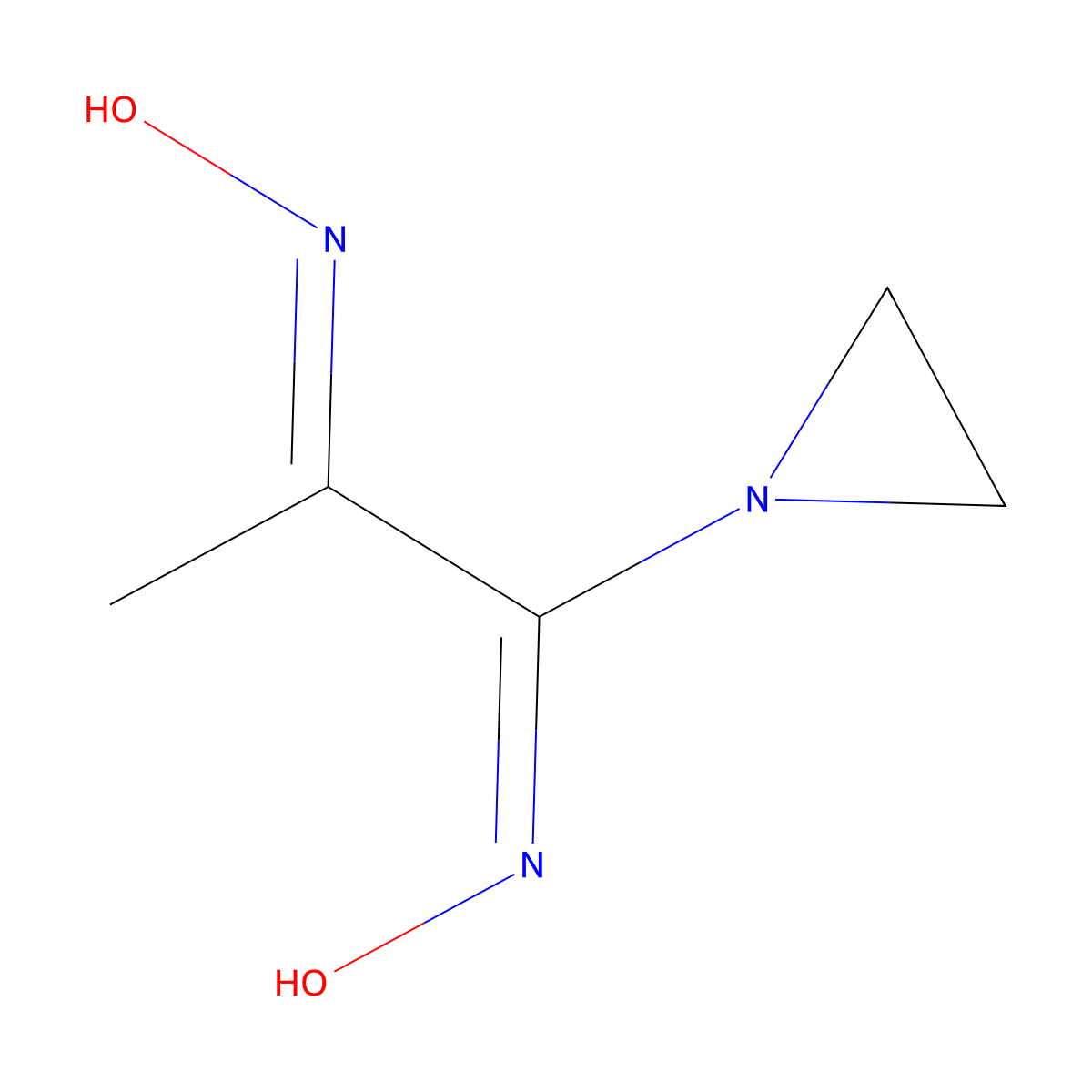 Aziridine, 1-[1,2-bis(hydroxyimino)propyl]- molecular structure, CAS 82552-63-4