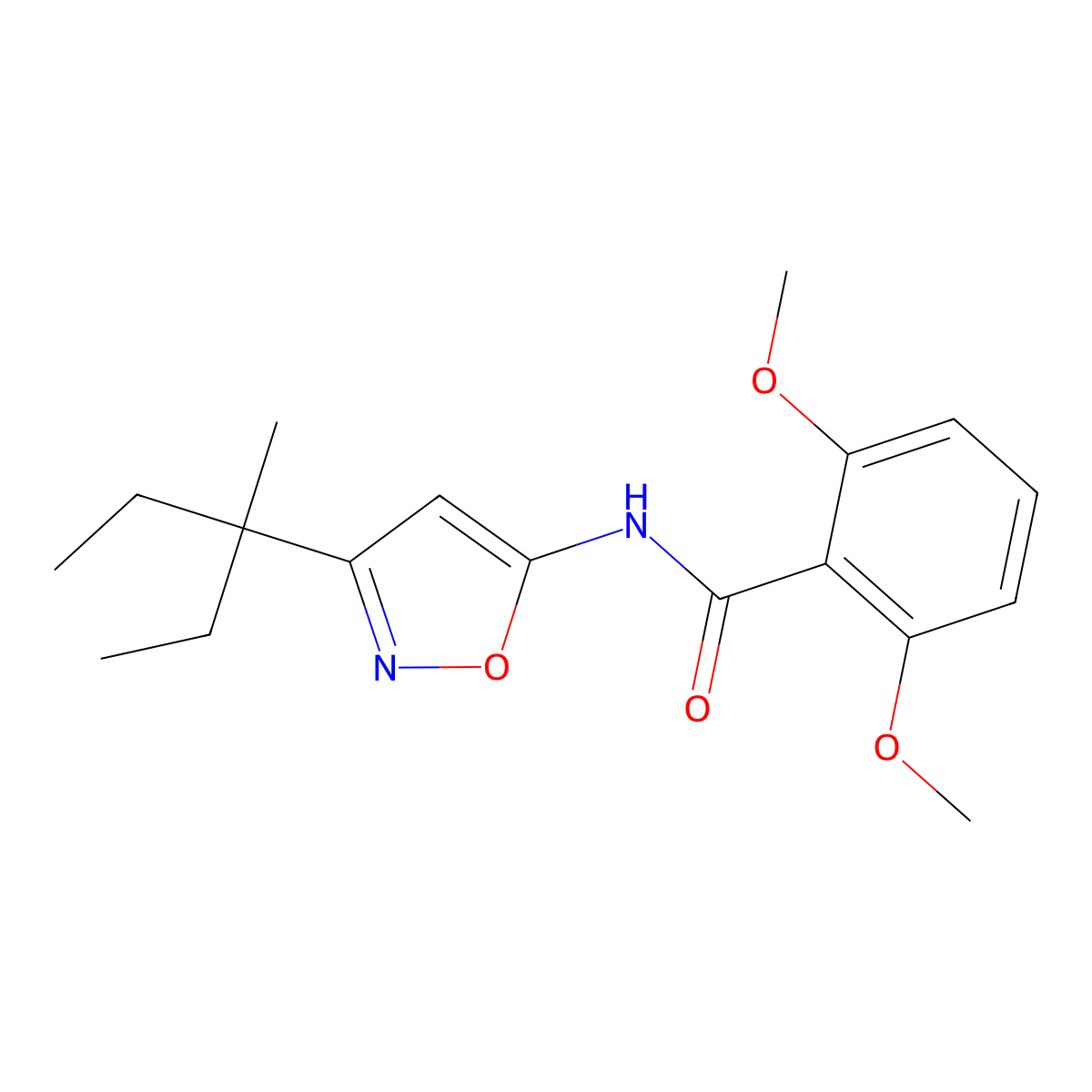 Isoxaben molecular structure, CAS 82558-50-7