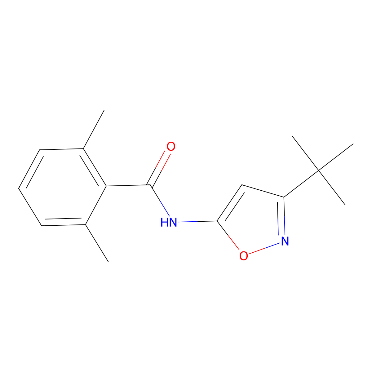 N-(3-tert-Butyl-1,2-oxazol-5-yl)-2,6-dimethylbenzamide molecular structure, CAS 82559-01-1