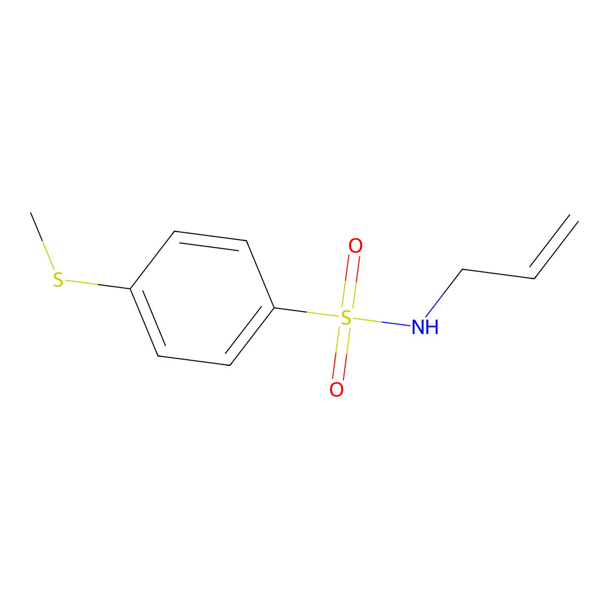 4-(methylsulfanyl)-N-(prop-2-en-1-yl)benzenesulfonamide molecular structure, CAS 825596-15-4