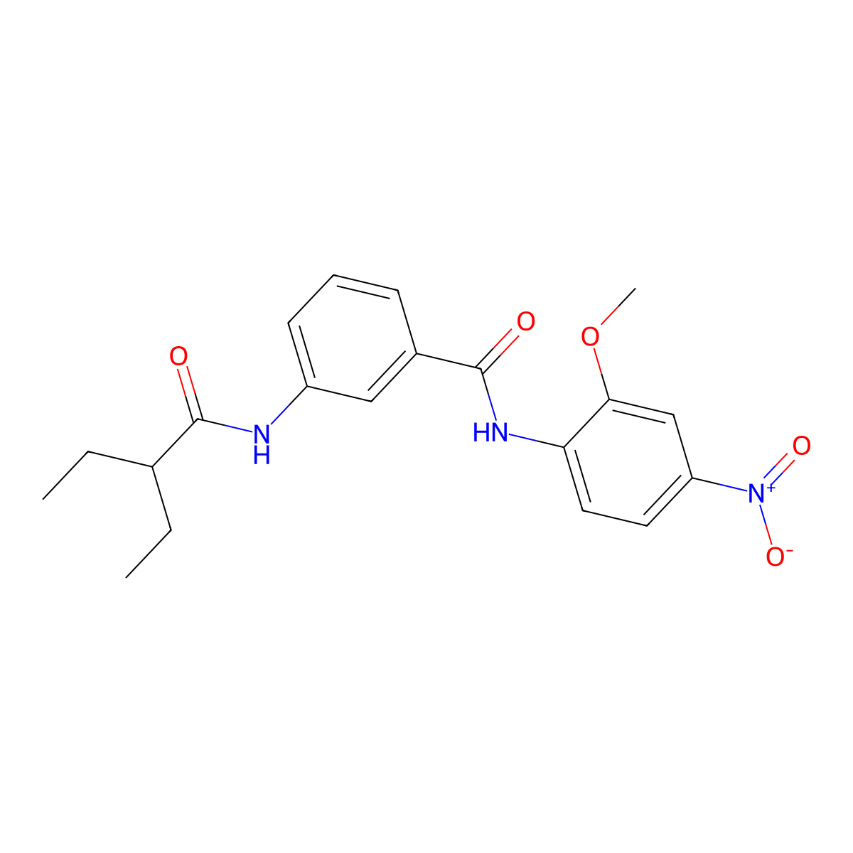 3-(2-ethylbutanoylamino)-N-(2-methoxy-4-nitrophenyl)benzamide molecular structure, CAS 825597-13-5