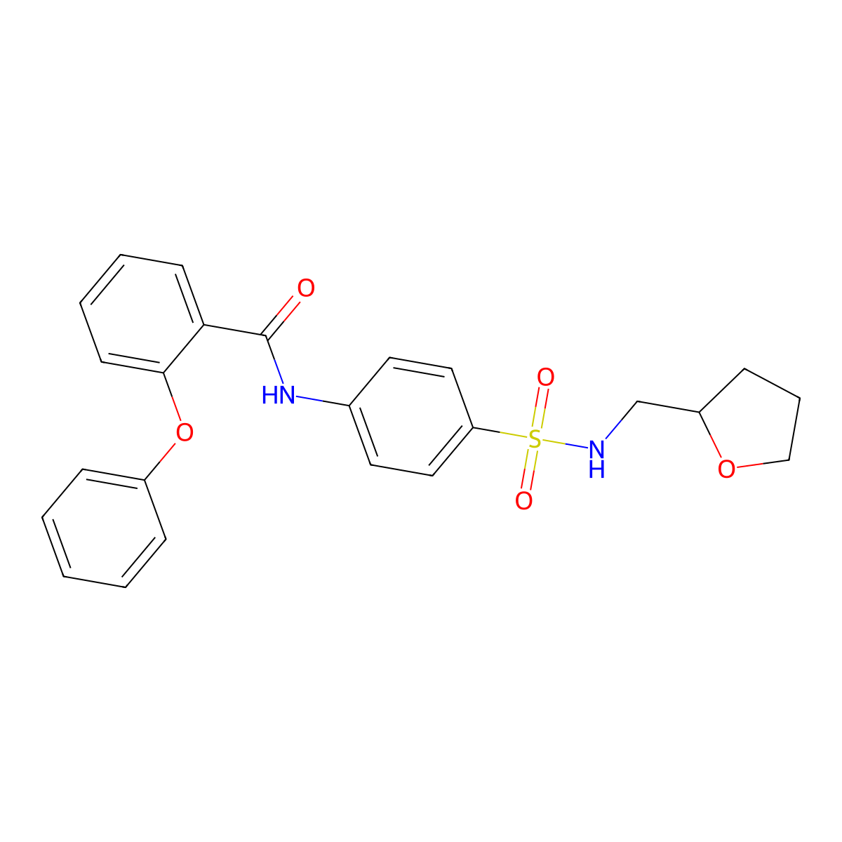 N-[4-(oxolan-2-ylmethylsulfamoyl)phenyl]-2-phenoxybenzamide molecular structure, CAS 825598-43-4