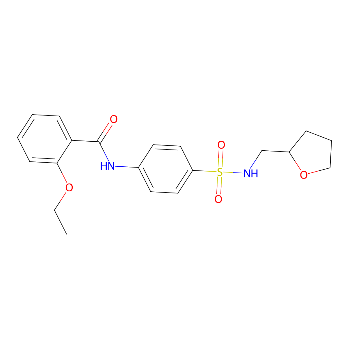 2-ethoxy-N-[4-(oxolan-2-ylmethylsulfamoyl)phenyl]benzamide molecular structure, CAS 825598-59-2