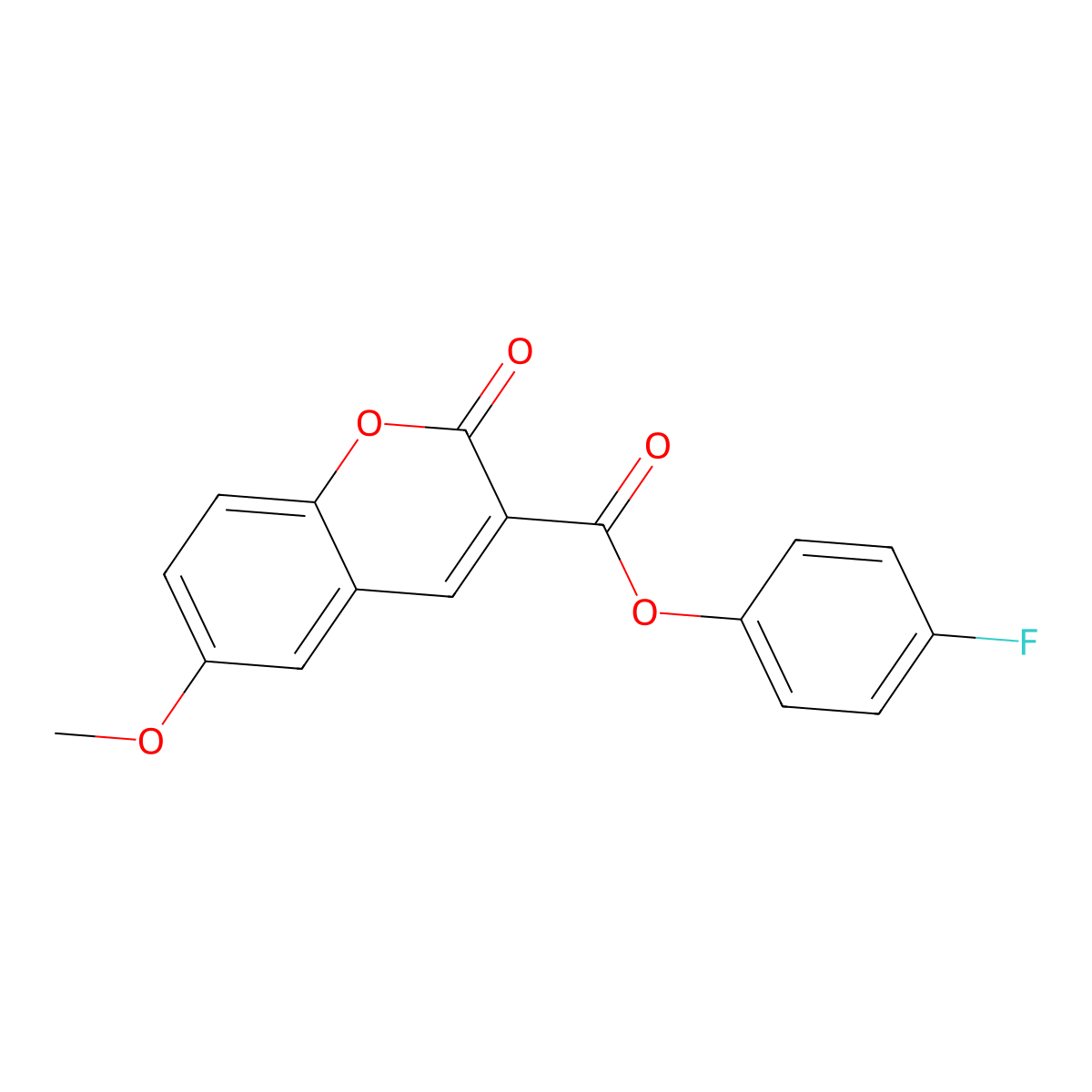 4-fluorophenyl 6-methoxy-2-oxo-2H-chromene-3-carboxylate molecular structure, CAS 825599-80-2