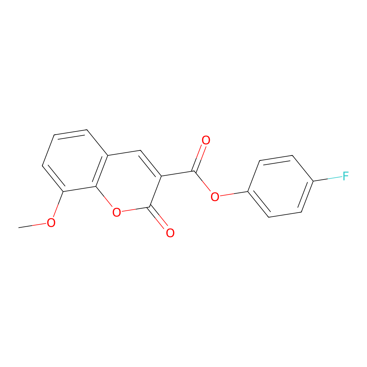 4-fluorophenyl 8-methoxy-2-oxo-2H-chromene-3-carboxylate molecular structure, CAS 825599-81-3