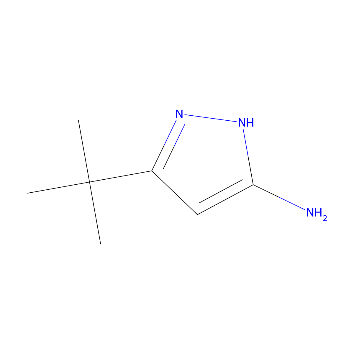 3-Amino-5-tert-butylpyrazole molecular structure, CAS 82560-12-1