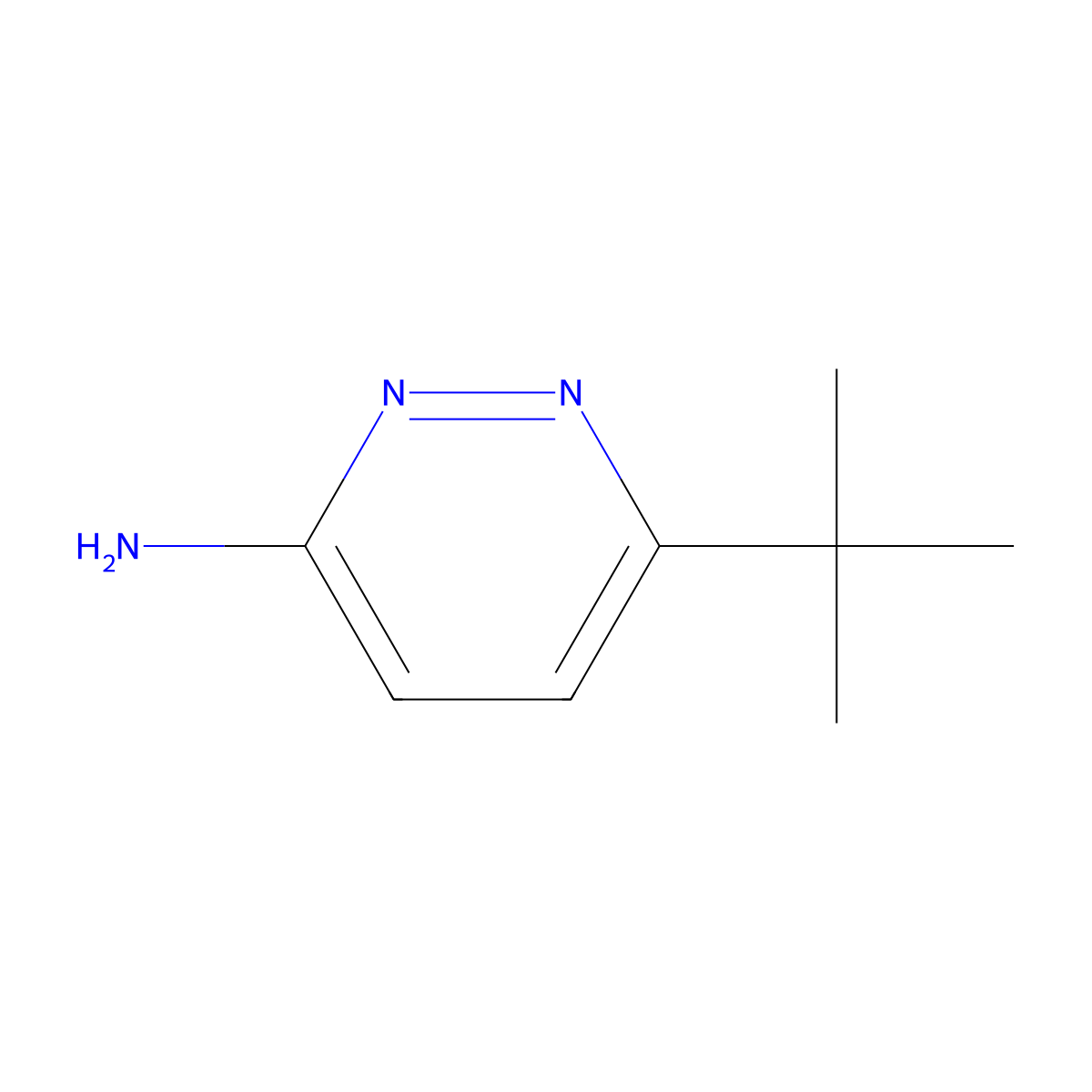 6-tert-Butylpyridazin-3-amine molecular structure, CAS 82560-18-7