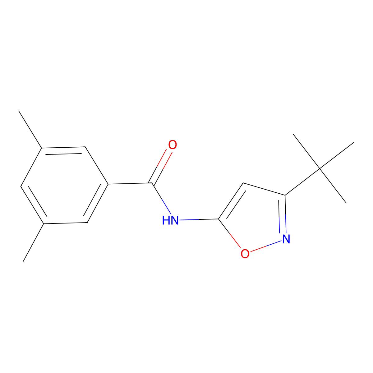 N-(3-tert-Butyl-1,2-oxazol-5-yl)-3,5-dimethylbenzamide molecular structure, CAS 82560-22-3
