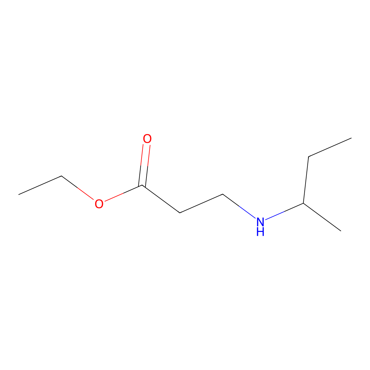 Ethyl 3-(sec-butylamino)propanoate molecular structure, CAS 82560-60-9