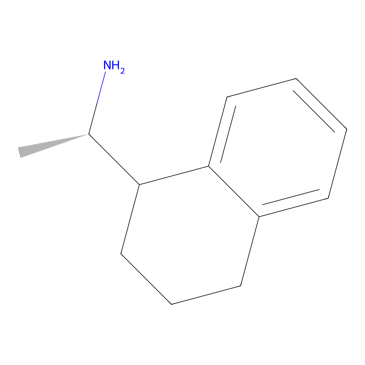 (1S)-1-(1,2,3,4-tetrahydronaphthalen-1-yl)ethan-1-amine molecular structure, CAS 825601-13-6