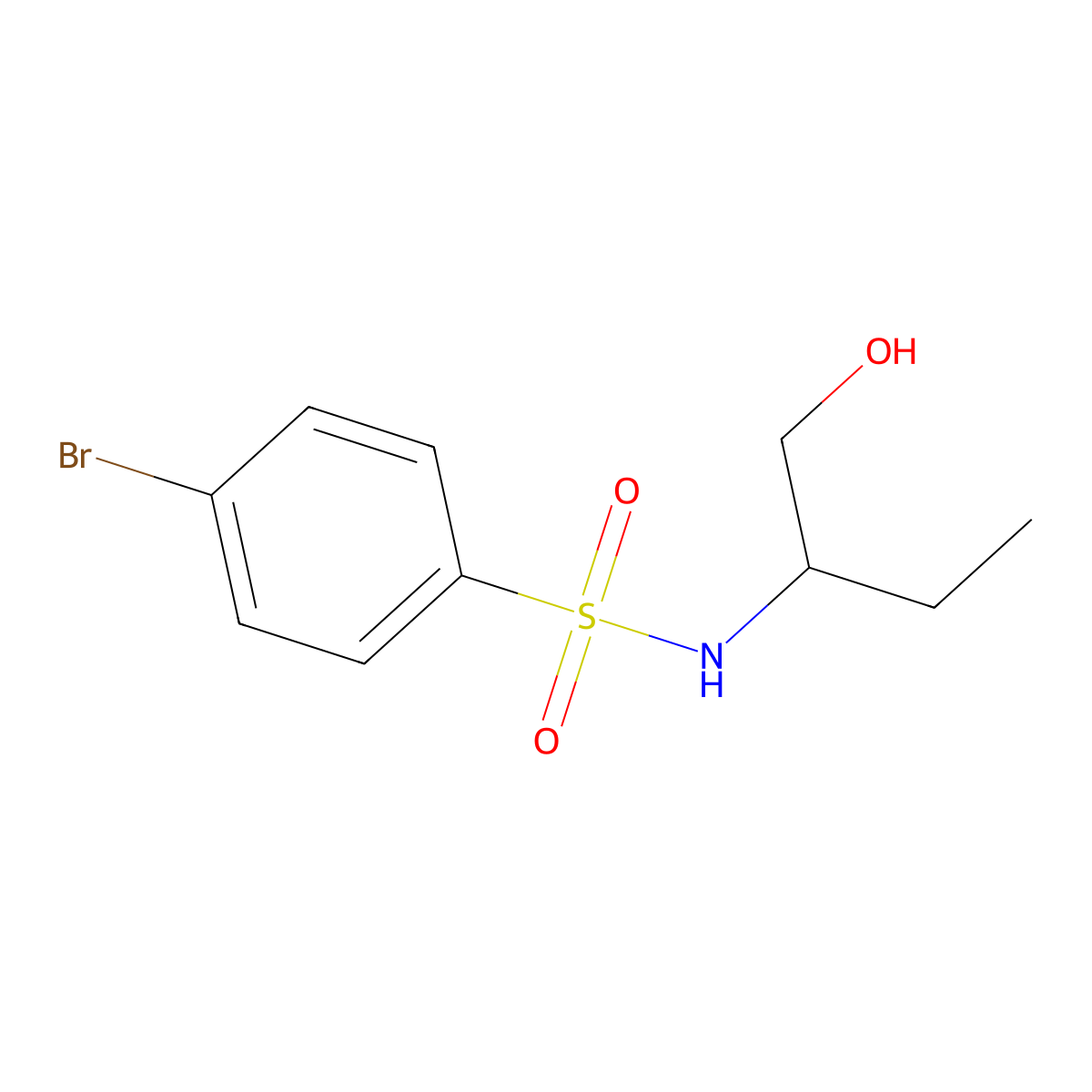 4-bromo-N-[1-(hydroxymethyl)propyl]benzenesulfonamide molecular structure, CAS 825604-10-2