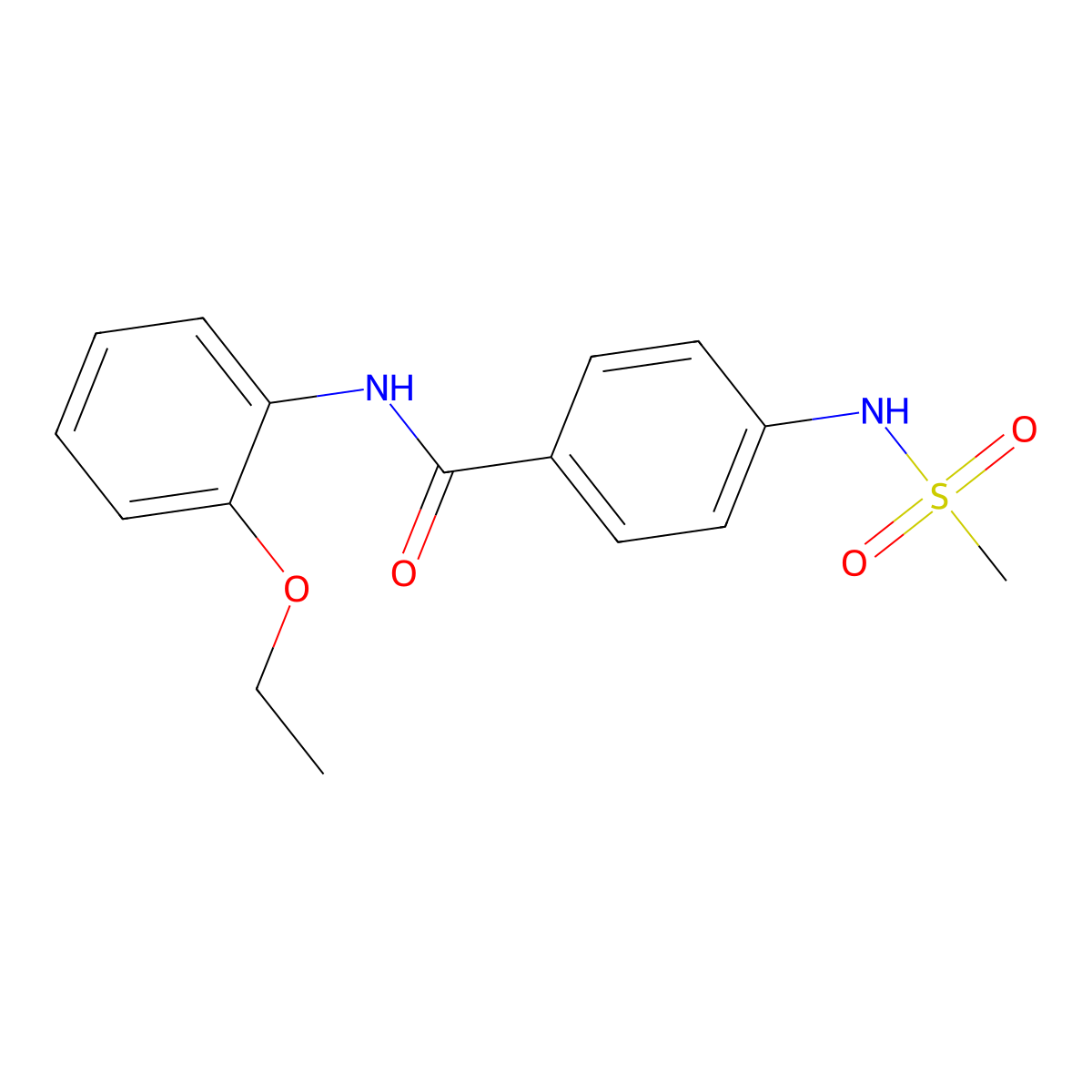 N-(2-ethoxyphenyl)-4-(methanesulfonamido)benzamide molecular structure, CAS 825604-25-9