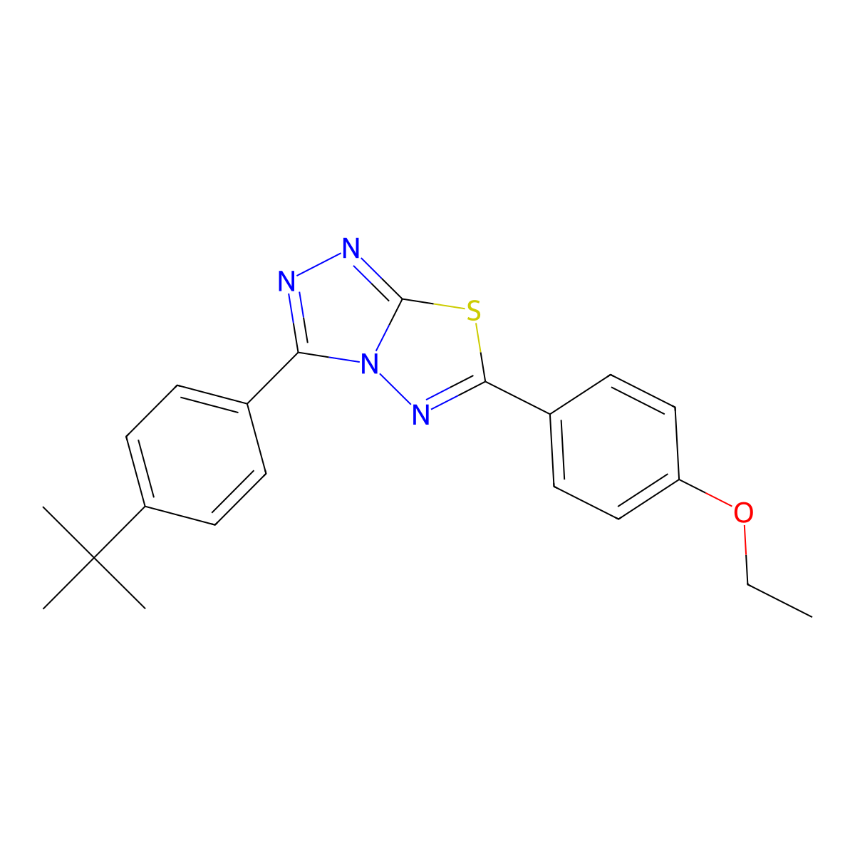3-(4-Tert-butylphenyl)-6-(4-ethoxyphenyl)[1,2,4]triazolo[3,4-b][1,3,4]thiadiazole molecular structure, CAS 825604-45-3