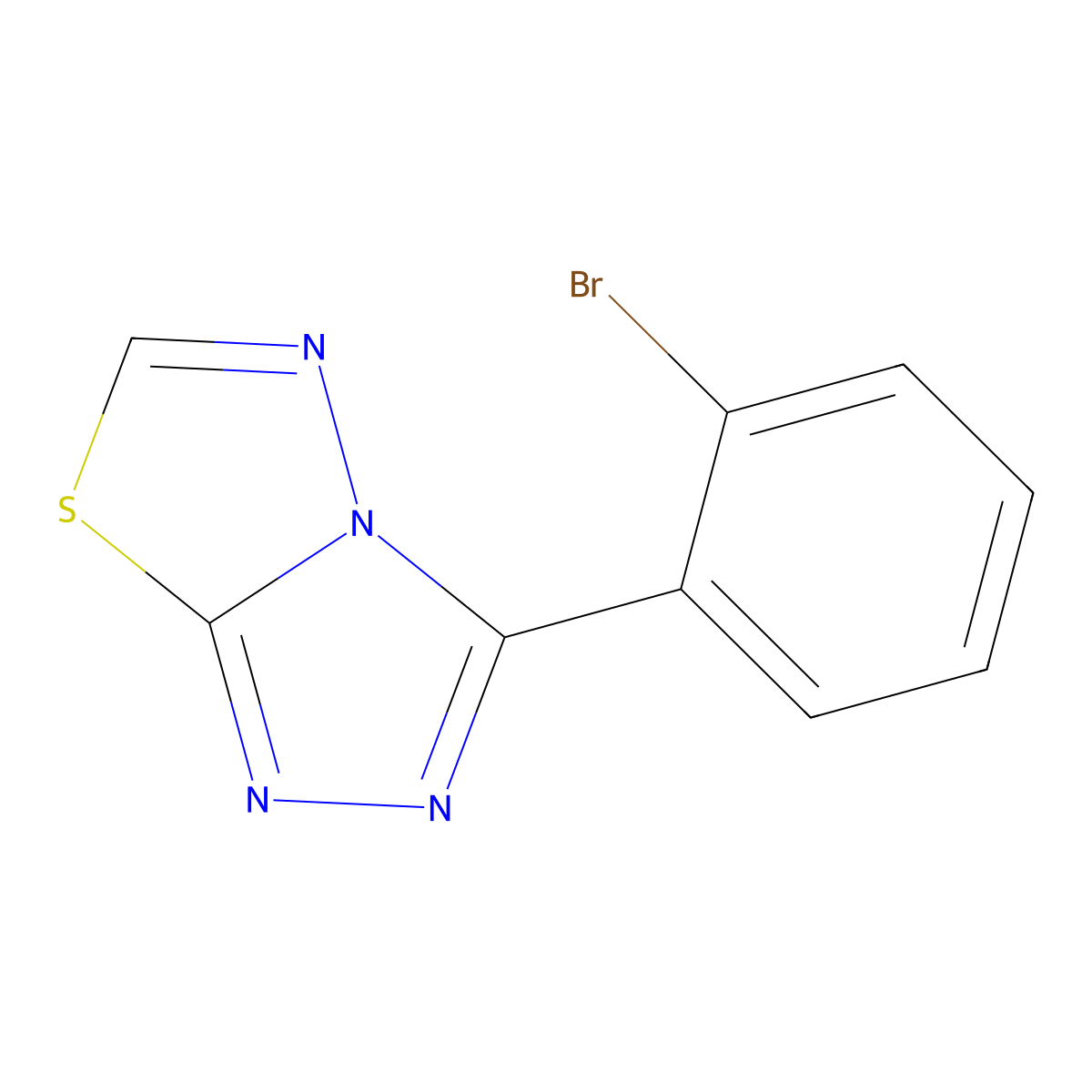 3-(2-Bromophenyl)-[1,2,4]triazolo[3,4-b][1,3,4]thiadiazole molecular structure, CAS 825606-68-6