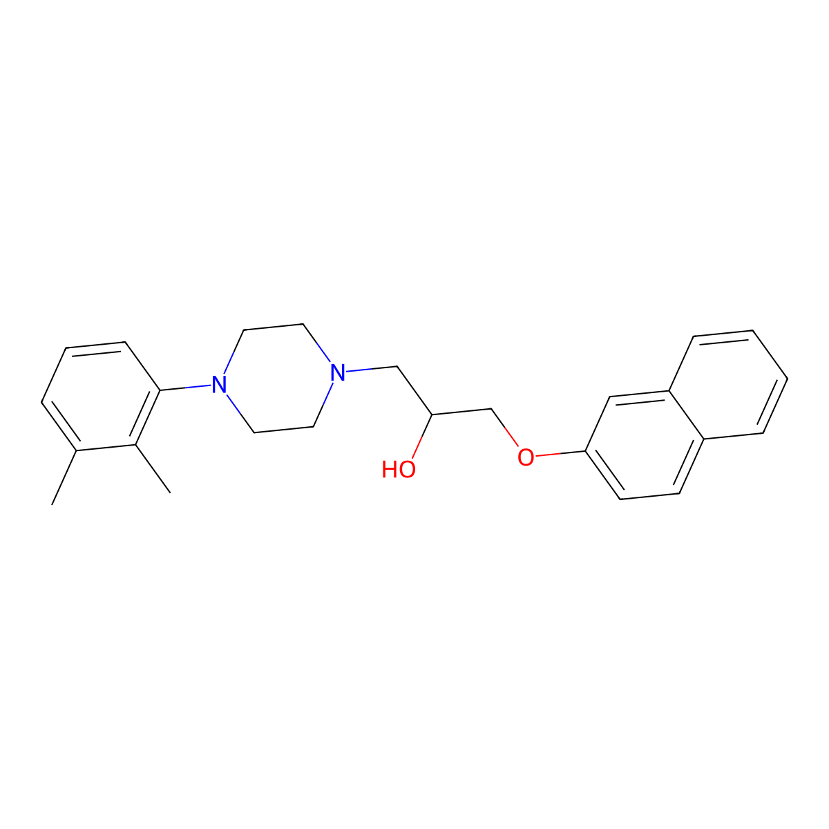 1-(4-(2,3-Dimethylphenyl)piperazin-1-yl)-3-(naphthalen-2-yloxy)propan-2-ol molecular structure, CAS 825607-12-3