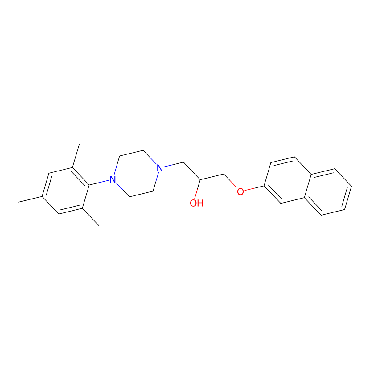 1-(4-Mesityl-1-piperazinyl)-3-(2-naphthyloxy)-2-propanol molecular structure, CAS 825607-14-5